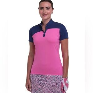 EPNY Womens Snap Mandarin Collar Golf Polo XXL